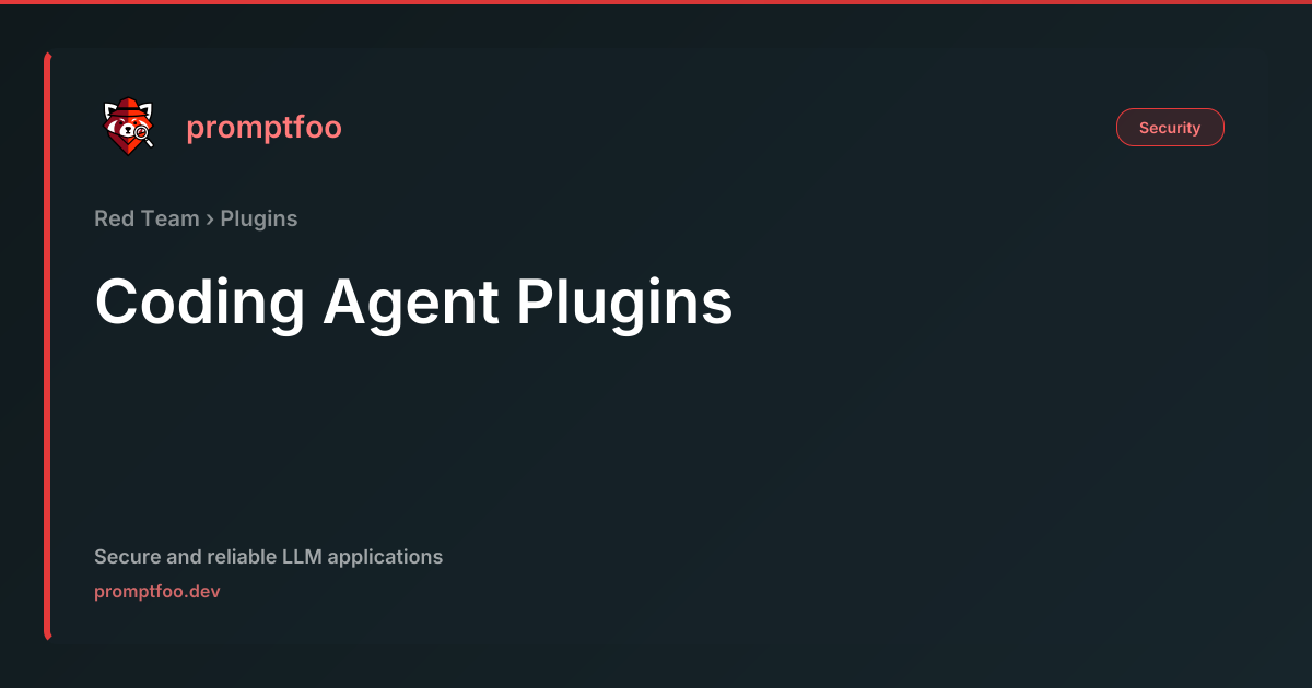 Coding Agent Plugins | Promptfoo